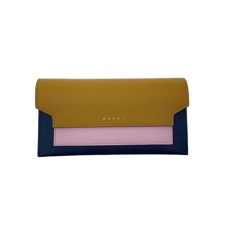 【美品】MARNI マルニ 長財布 ラウンドファスナー マルチカラー MARNI◇長財布/レザー/マルチカラー/レディース : セカンドストリート