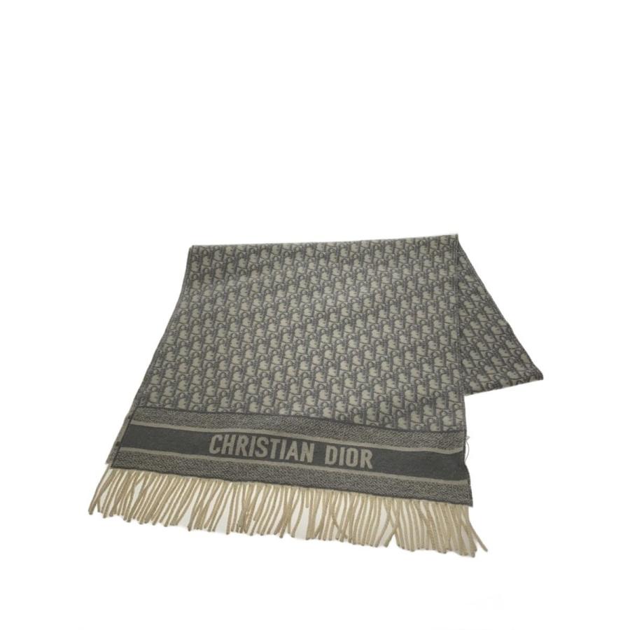 Christian Dior◇マフラー/カシミア/GRY/総柄/レディース/01CDO309I093