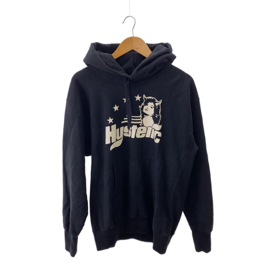 HYSTERIC GLAMOUR◇H/EVIL'S DAYDREAM/パーカー/S/コットン/BLK