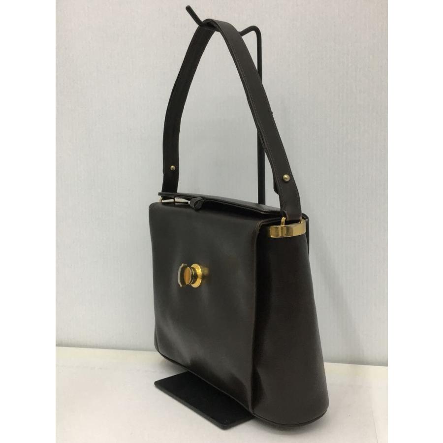 GUCCI◇オールドグッチ/ショルダーバッグ/レザー/ブラウン