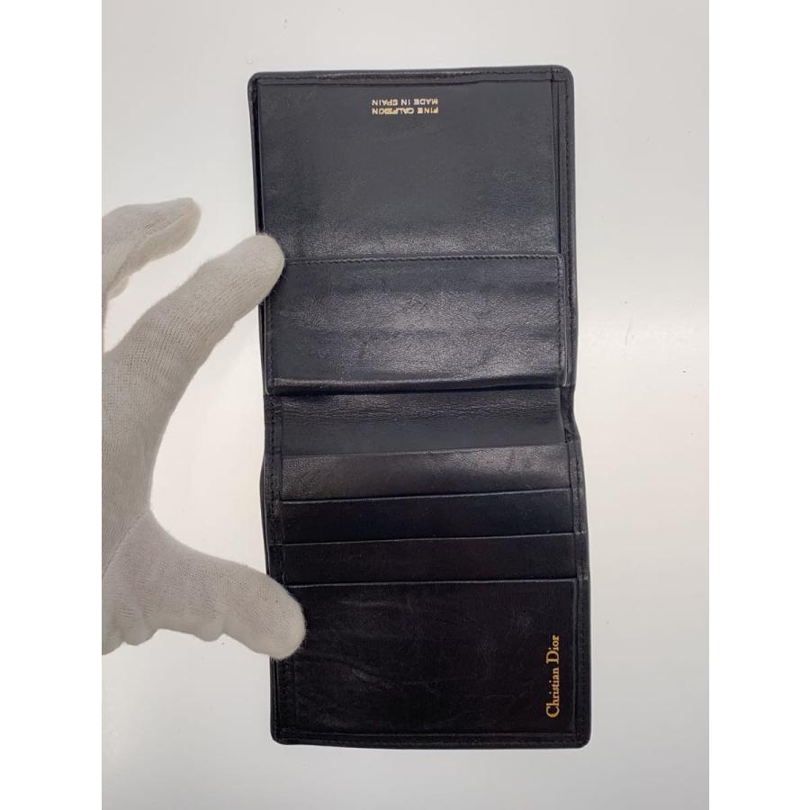 Christian Dior◇2つ折り財布/レザー/BLK/メンズ : セカンドストリート