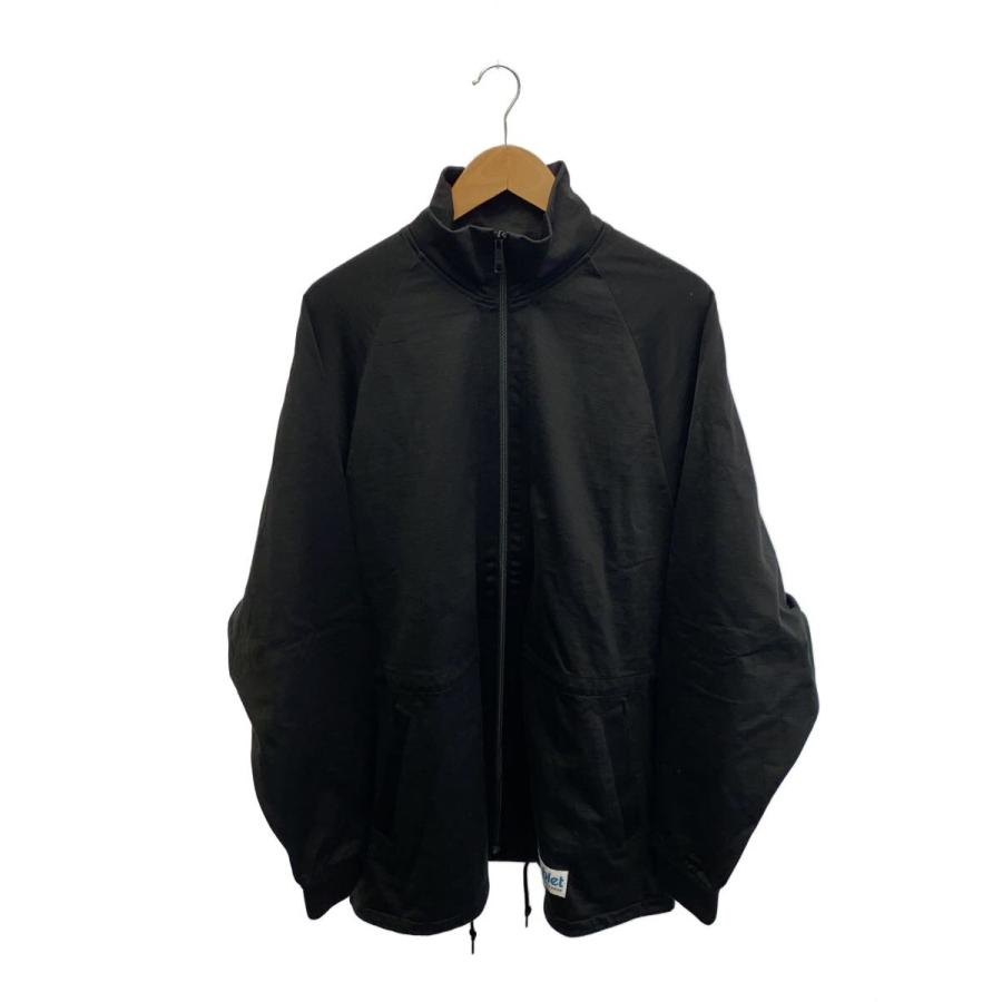 doublet◇ジャケット/M/ナイロン/BLK/METAL LETTER TRACK JACKET