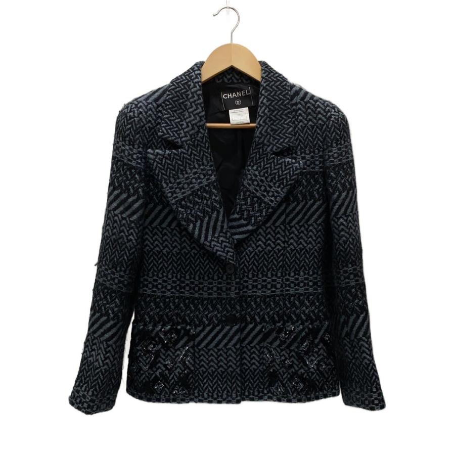CHANEL◇テーラードジャケット/36/ウール/GRY/P16214 : セカンド 