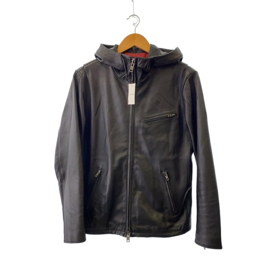 Psycho Bunny◇レザージャケット・ブルゾン/M/羊革/BLK/無地/PB-CY