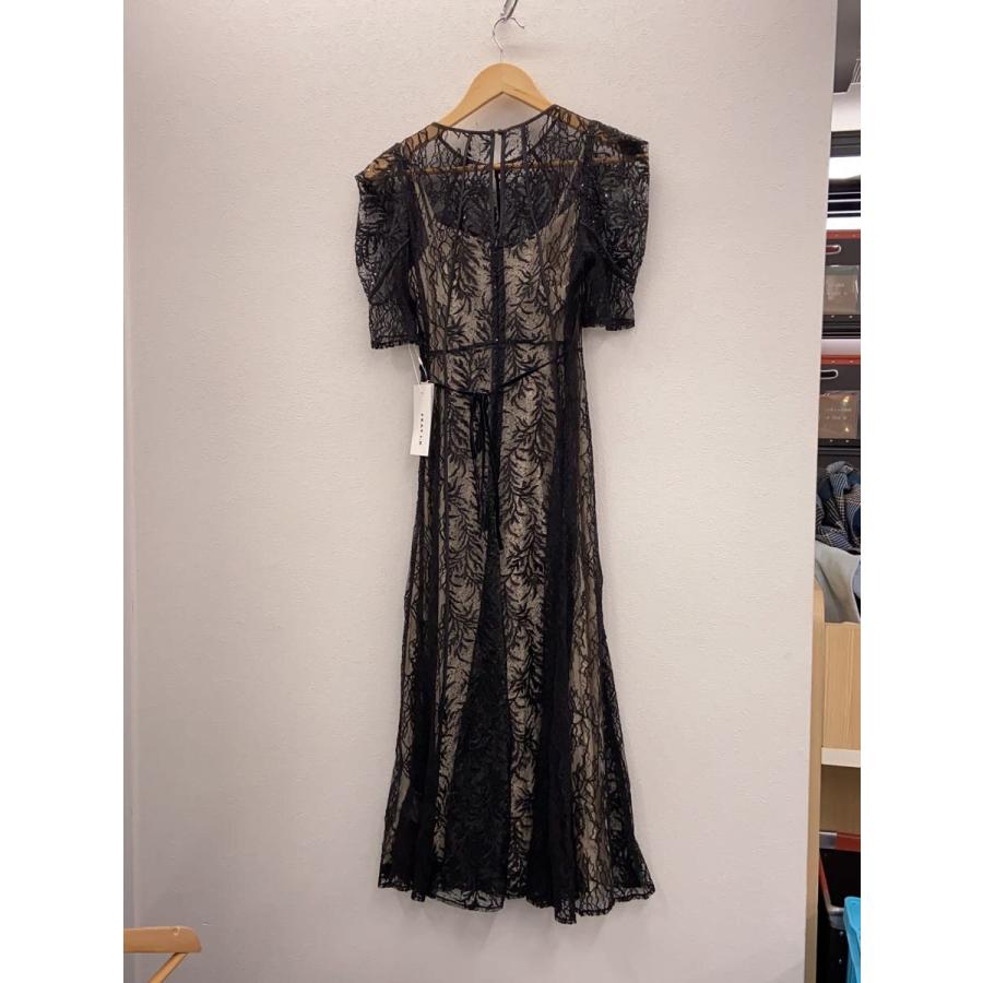 FRAY I.D◇リーフレースパイピングドレス/0/ポリエステル/BLK FRAY I.D◇リーフレースパイピングドレス/0/ポリエステル/BLK