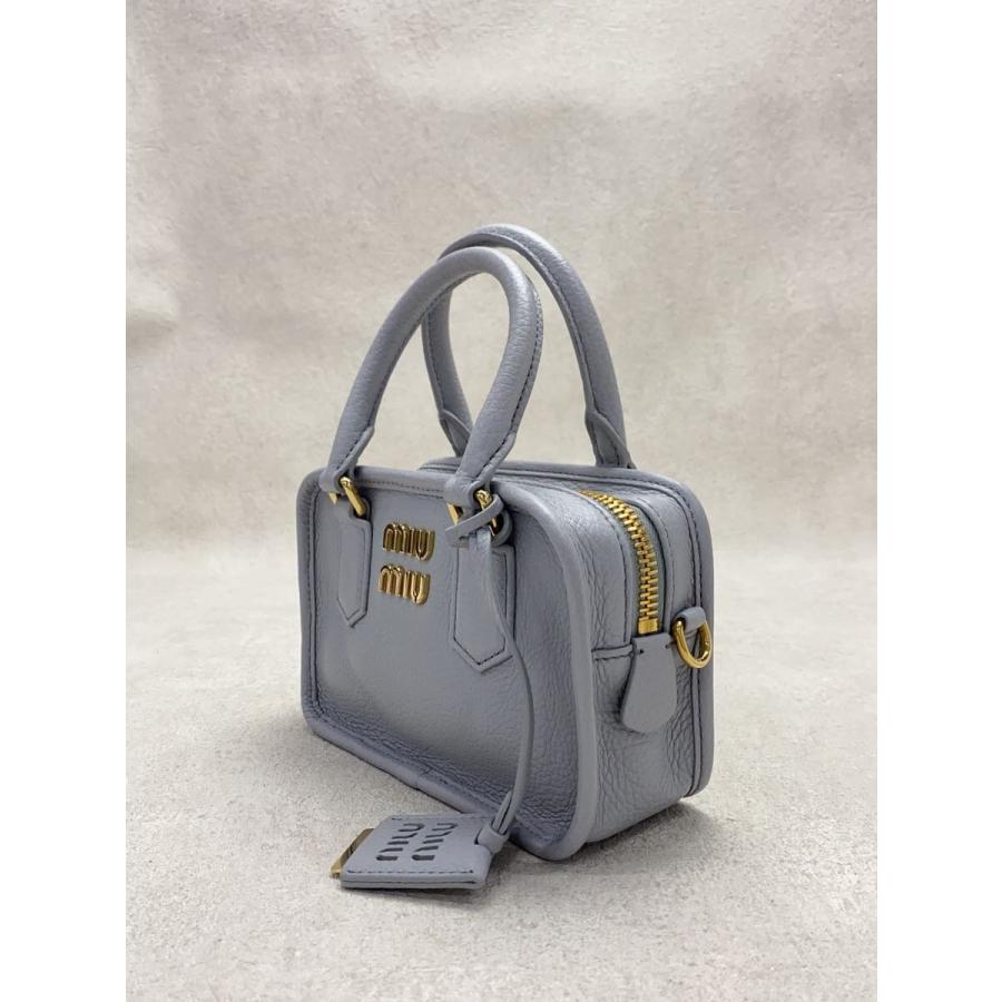 MIU MIU◇アルカディ/ショルダーバッグ/レザー/2WAY/BLU/2BB123 MIU MIU◇アルカディ/ショルダーバッグ/レザー/2WAY/BLU/2BB123