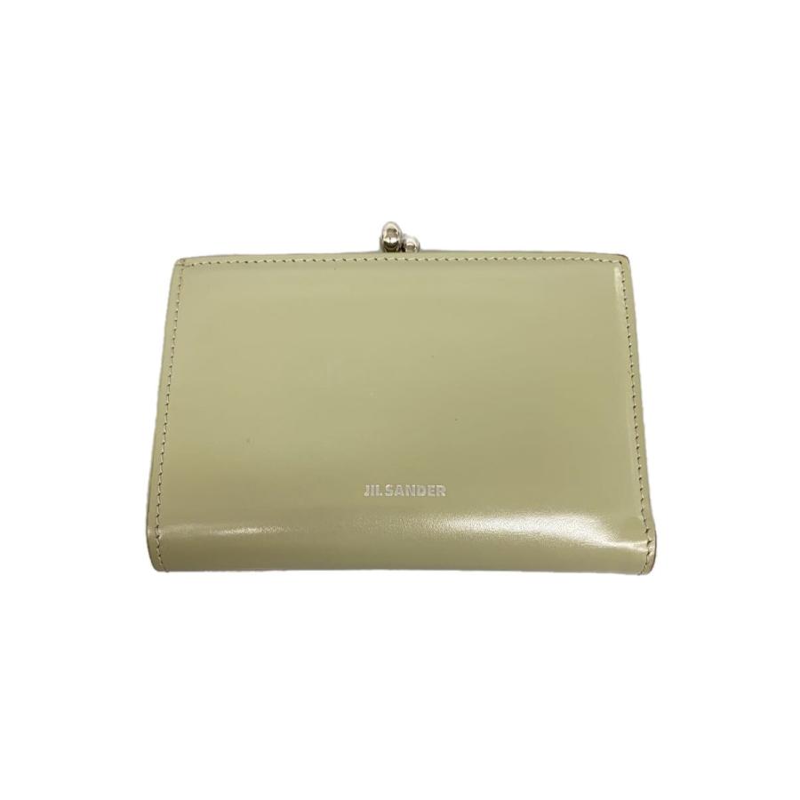 JIL SANDER gojiパーススモール 二つ折り財布 JIL SANDER◇Goji パーススモール/2つ折り財布/レザー/GRN/レディース