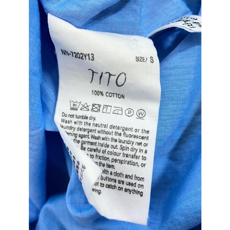 NICENESS◇TITO/N.N.P/バンドカラードレスシャツ/S/コットン/BLU NICENESS◇TITO/N.N.P/バンドカラードレスシャツ/S/コットン/BLU