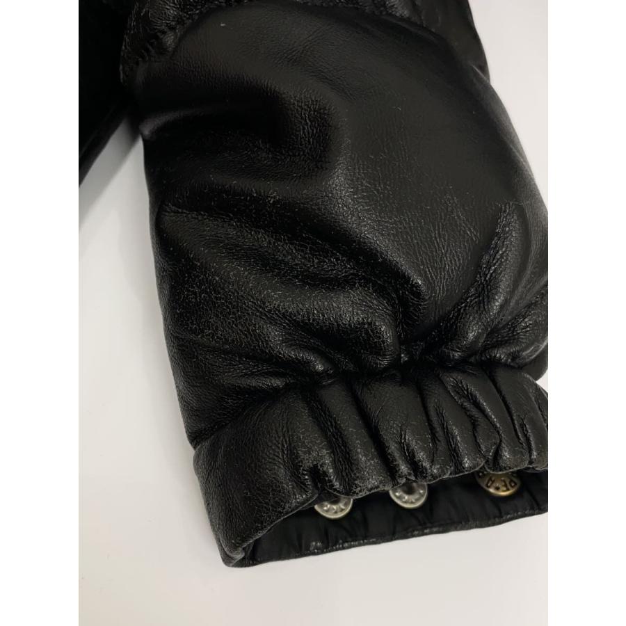 A BATHING APE◆ダウンジャケット/S/羊革/BLK/001HJB801009X//の画像