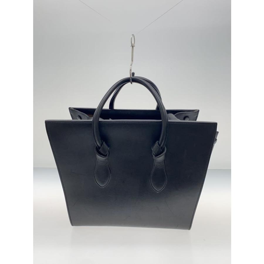CELINE◇タイバッグ/トートバッグ/レザー/BLK/全体的に傷有 : セカンド 