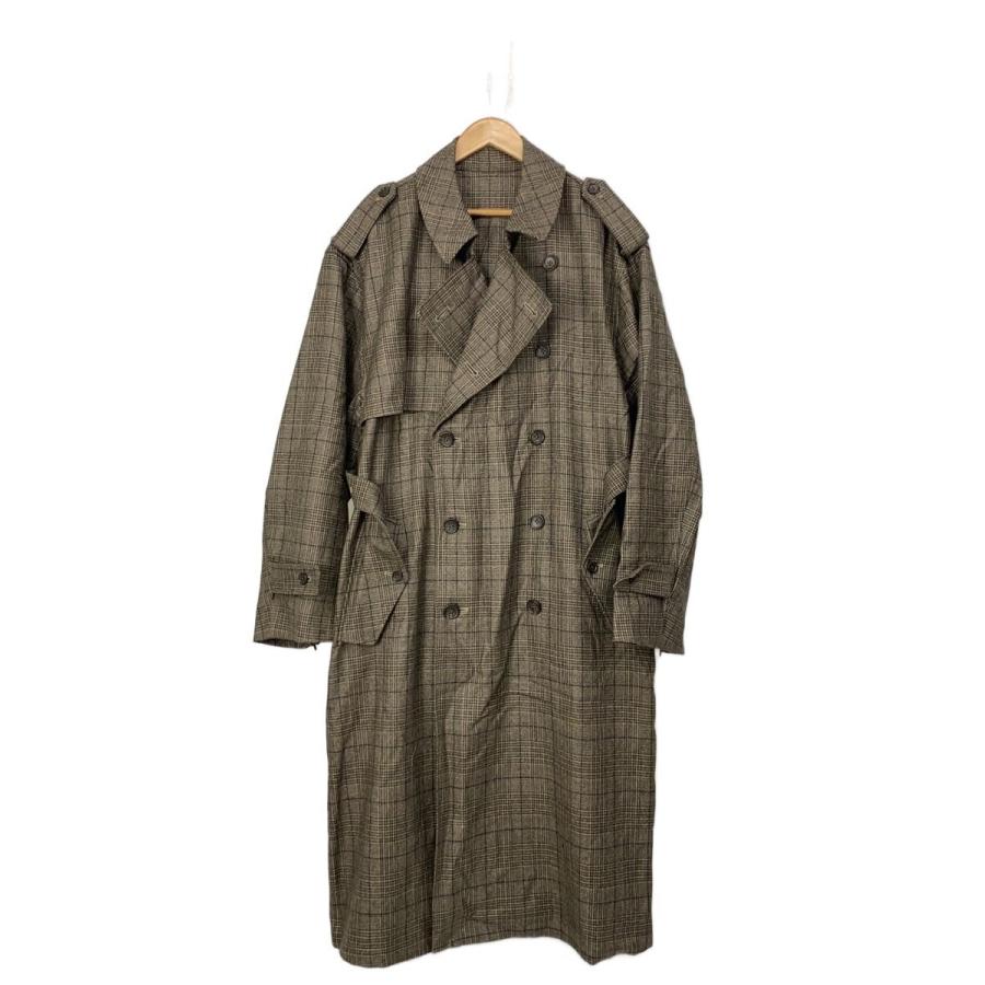 stein◇トレンチコート/M/ウール/BRW/チェック/ST.404-2 : セカンド