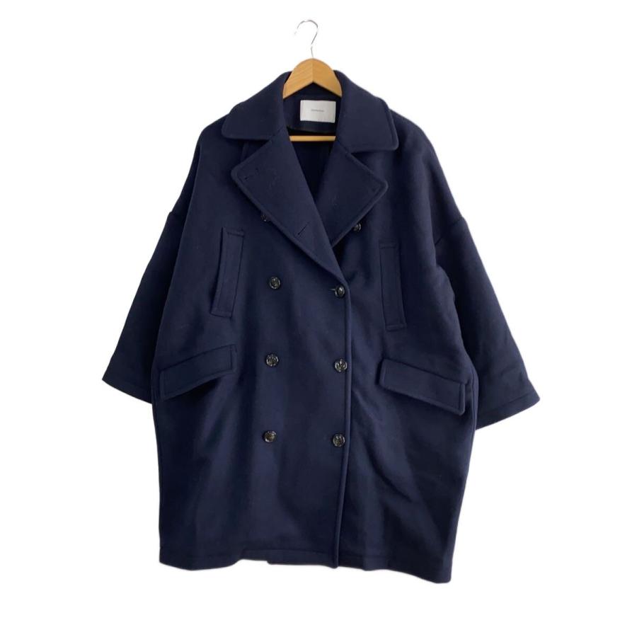 FRAMeWORK◇コート/36/ウール/NVY/23-020-220-7800-4-0/ロングPコート