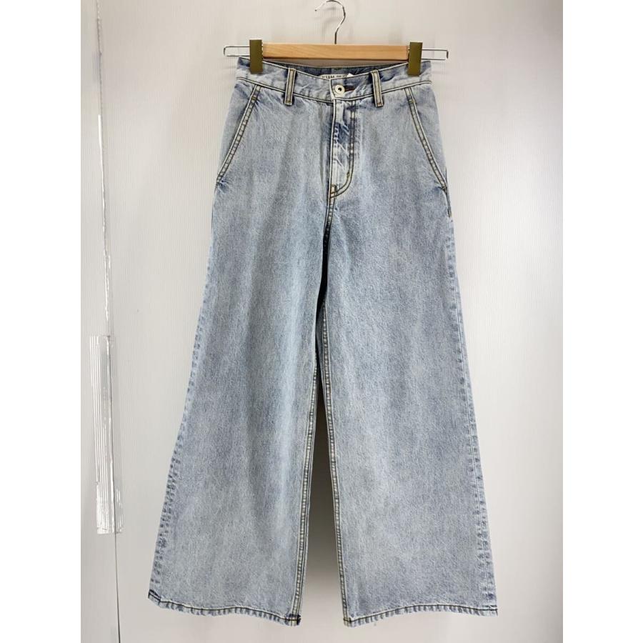 Plage◇RIAM straight WIDEデニム/ワイドパンツ/34/コットン/BLU