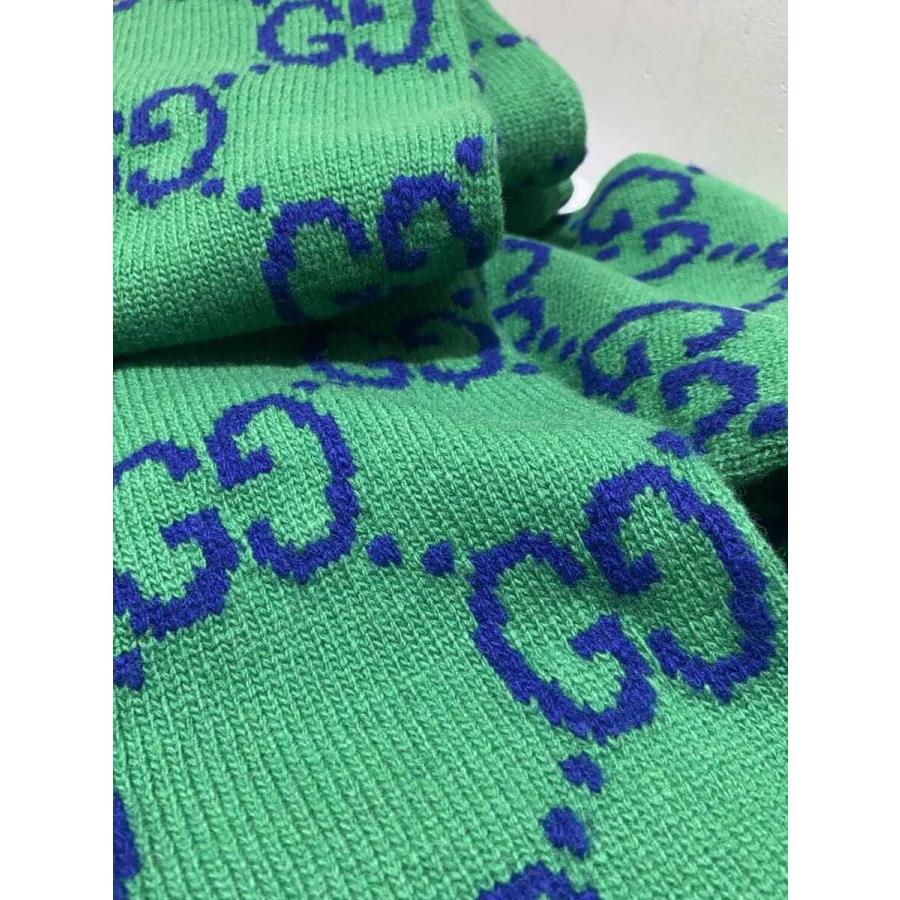 GUCCI◆GG/紐部分使用感有/マフラー/ウール/GRN/メンズ/676191_7