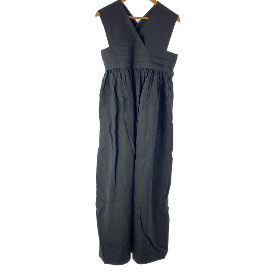HYKE◇ノースリーブワンピース/2/リネン/BLK/251-16200/LINEN MAXI 