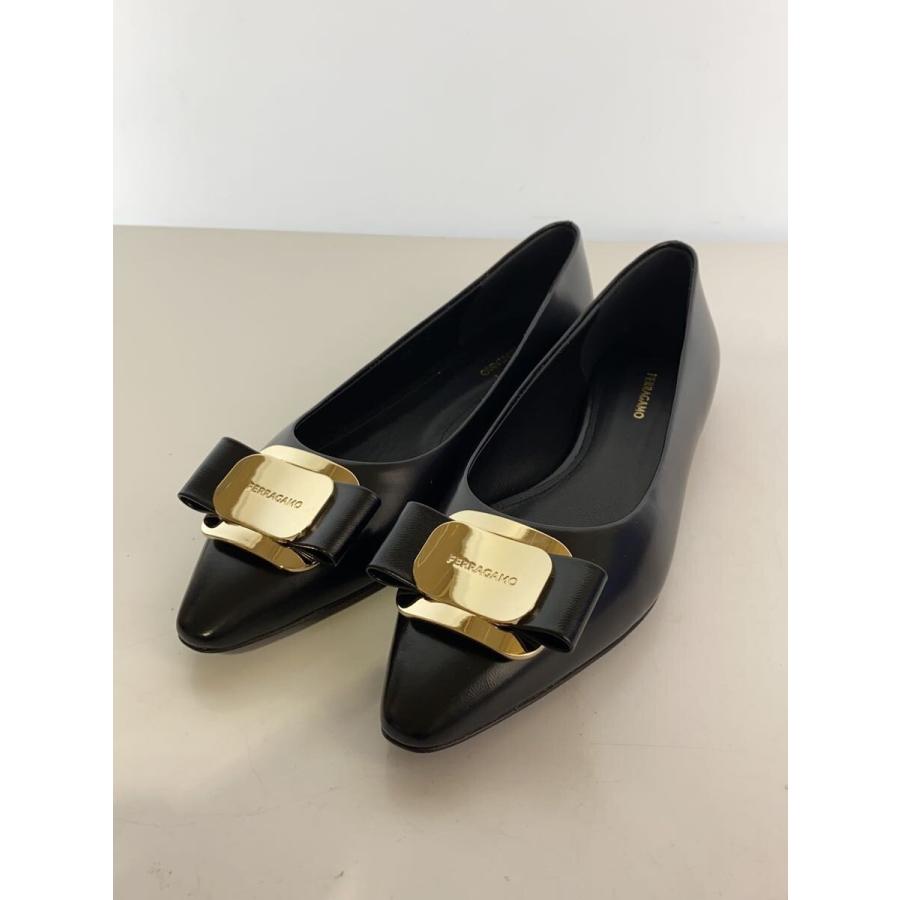 フェラガモ　フラットパンプス Salvatore Ferragamo◇ZEA NERO/フラットパンプス/22.5cm/BLK/0768694