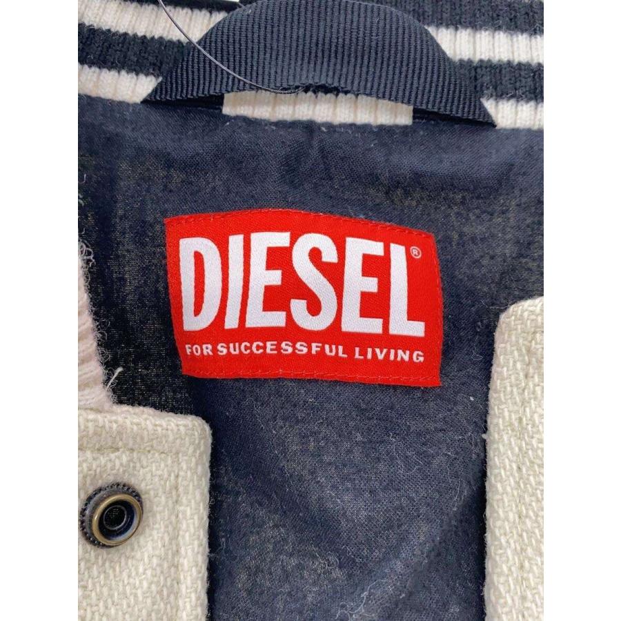 DIESEL◇L-FRANZ/スタジャン/50/コットン/WHT/A10463/袖黒ずみ有