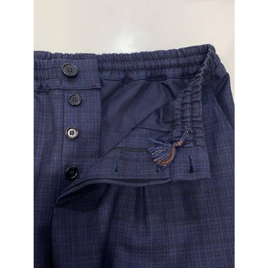 MARNI◇I/トロピカルウールイージーパンツ/46/ウール/NVY/チェック