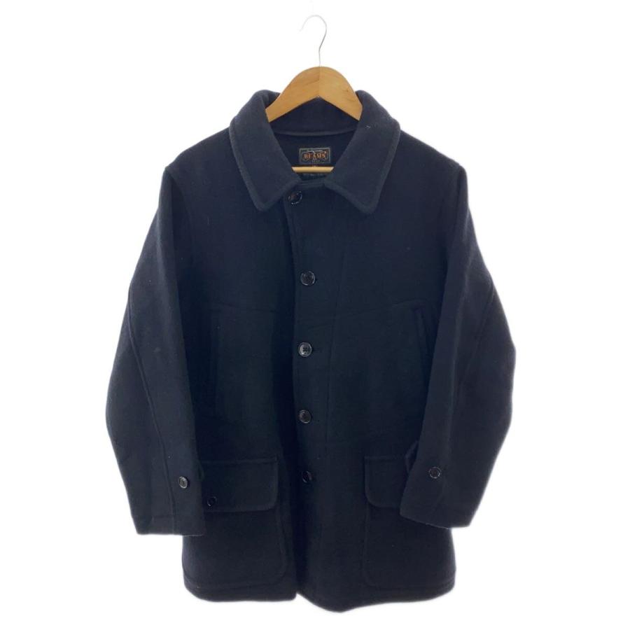 BEAMS +◇メルトンハンティングコート/S/ウール/ブラック/38-19-0102