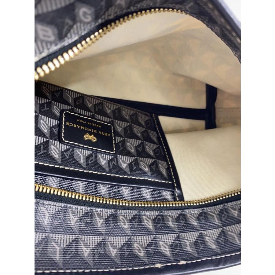 ANYA HINDMARCH◆角スレ有/I AM A PLASTIC BAG XS TOTE/ショルダーバッグ/PVC/BLK/総柄の画像