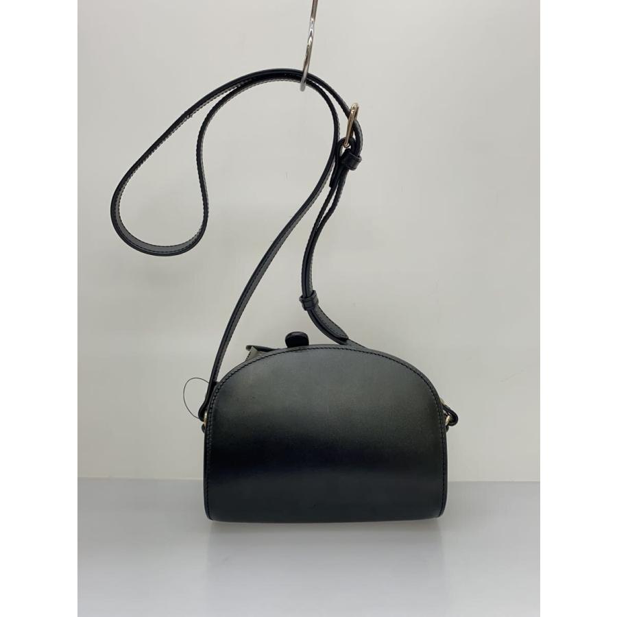 A.P.C.◇DEMI LUNE MINI/ハーフムーン/ショルダーバッグ/レザー/BLK 