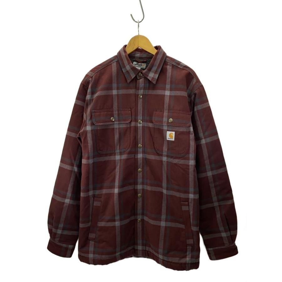 カーハート　フランネルジャケット‼️新品未使用‼️希少なボアジャケットです。 Carhartt◇フランネルボアジャケット/M/コットン/BRD/チェック/104452
