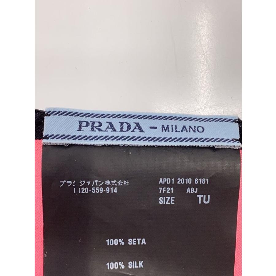 PRADA◆スカーフ/シルク/PNK/総柄/レディース_2