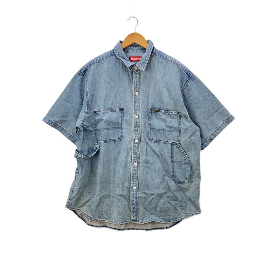 Supreme◇24SS/Loose Fit S/S Denim Painter Shirt/L/コットン/IDG
