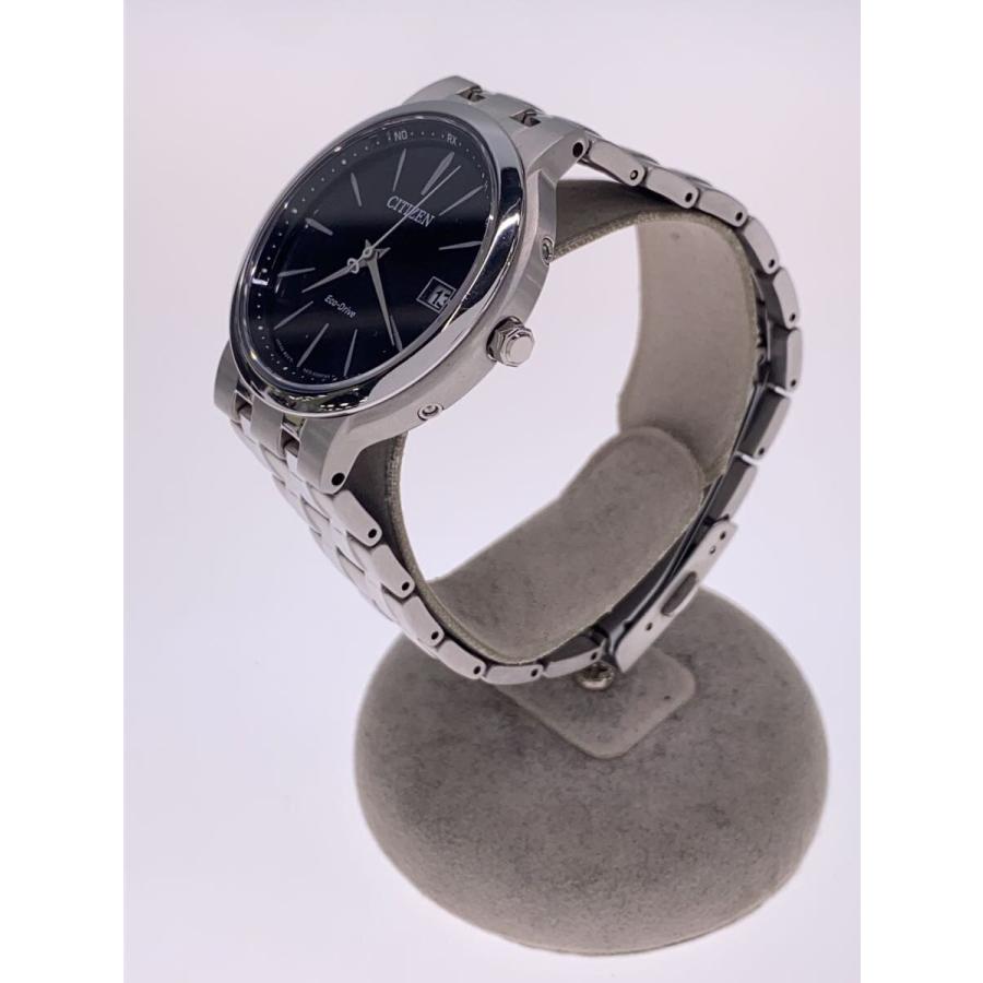 CITIZEN◇ソーラー腕時計/アナログ/チタン/BLK/SLV/h415-s063311