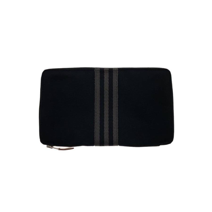 HERMES◇長財布/コットン/BLK/メンズ/フールトゥパースGM// : セカンド