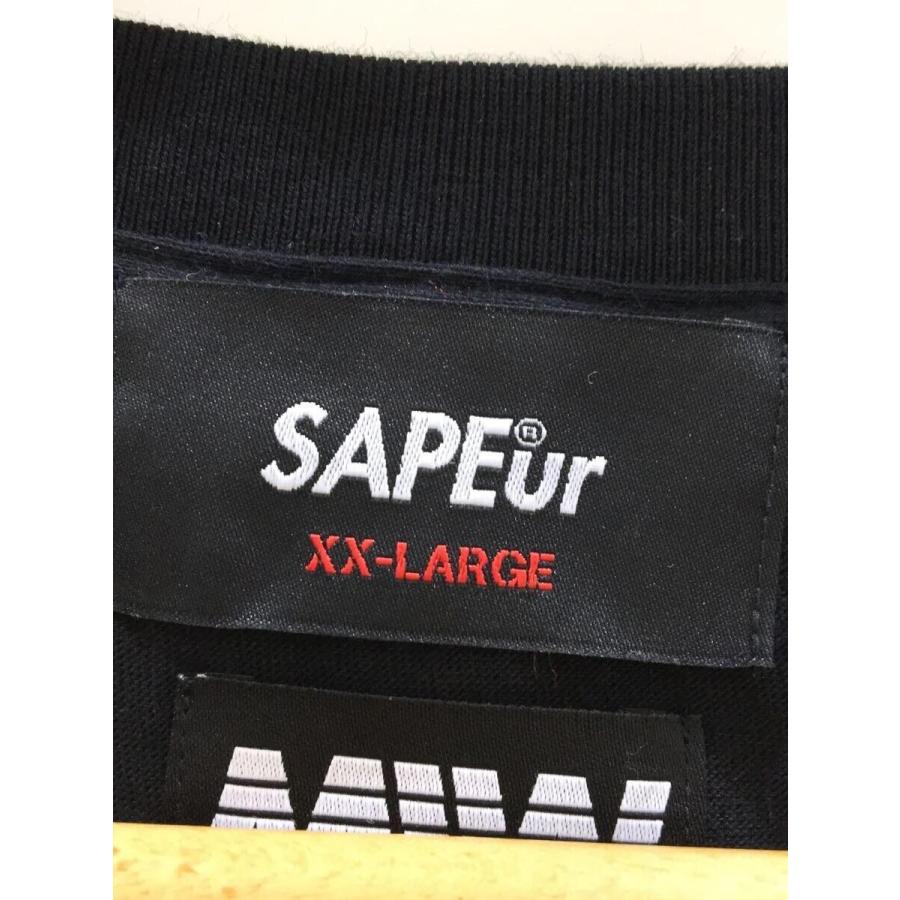 A Elegantes SAPEur × MADE IN WORLD / MADEIN WORLD/プリント/Tシャツ/XL/コットン/BLK A Elegantes SAPEur◇SAPEur MADE IN WORLDプリントTシャツ/XXL