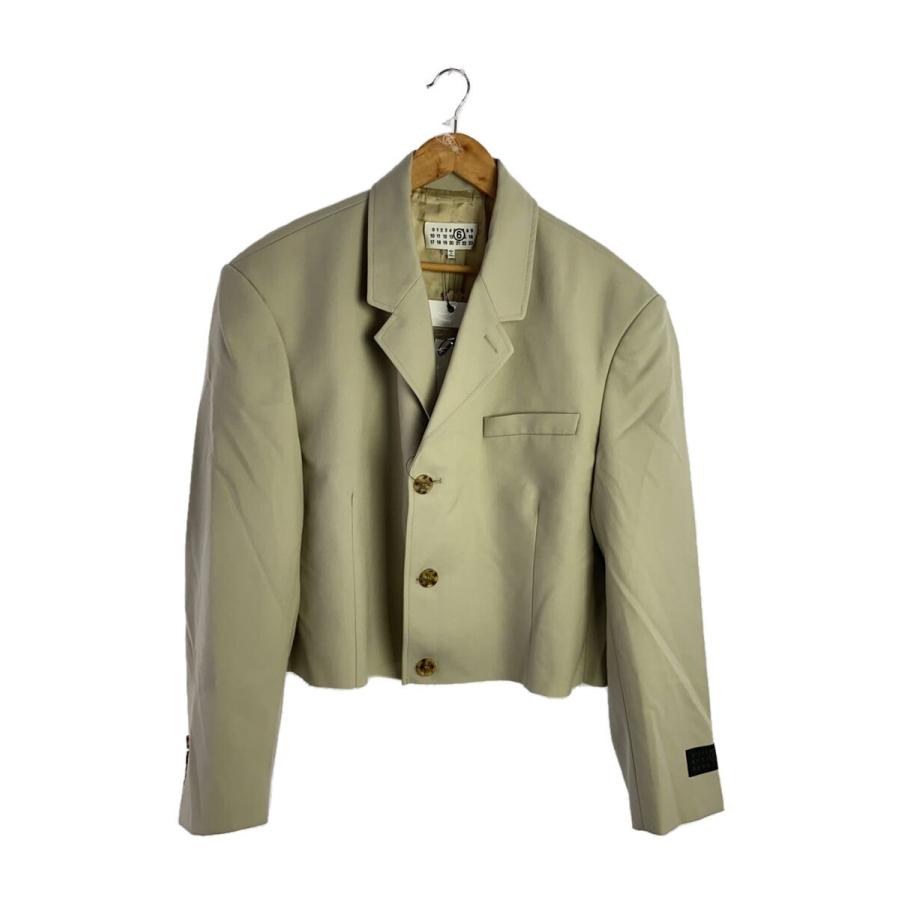 MM6◇テーラードジャケット/M/ウール/BEG/無地/S62BN0083-S78357