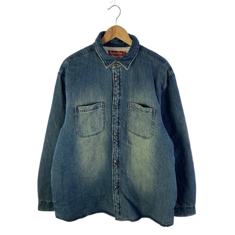 Supreme◇24AW/Faux Shearling Lined Work Shirt/ジャケット/XL/デニム