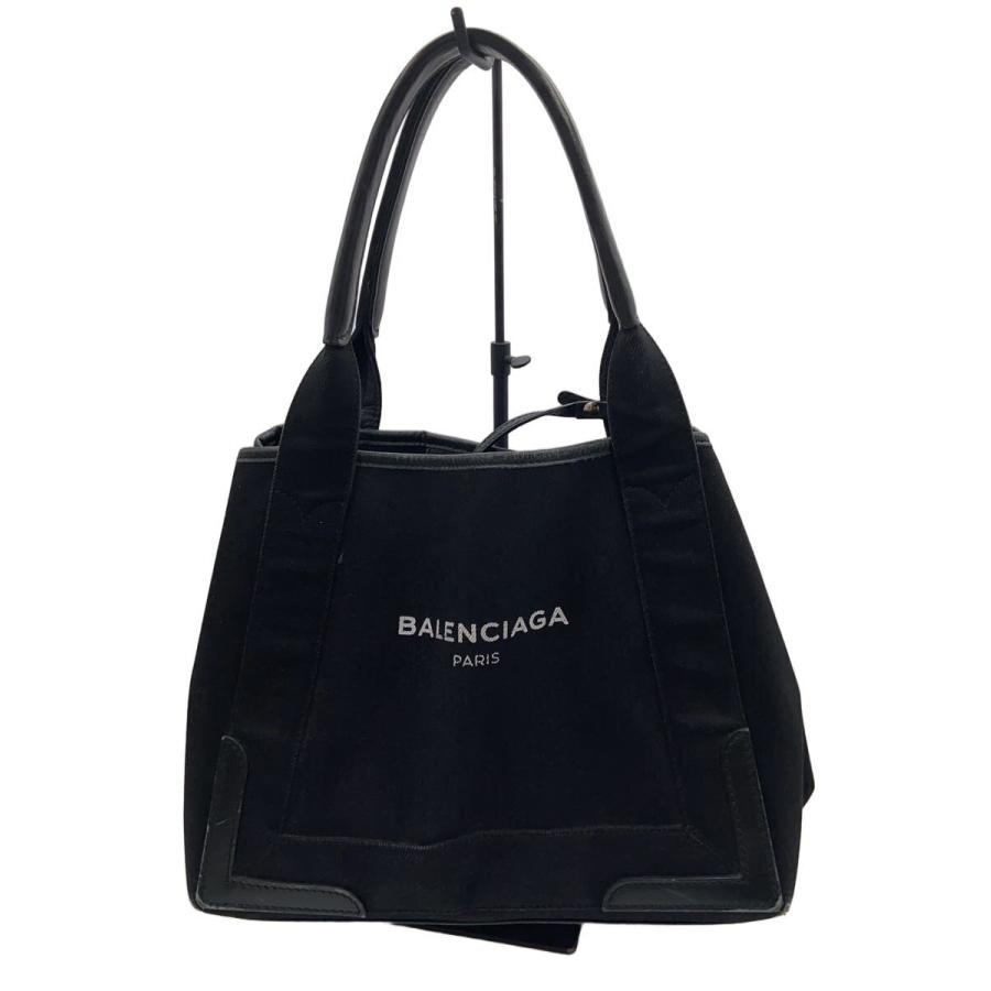 BALENCIAGA◇ハンドバッグ/キャンバス/BLK/無地 : セカンドストリート