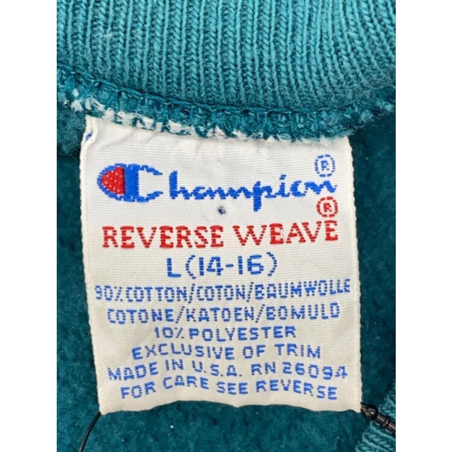 Champion◆90s/REBERSE WEAVE/スナップカーディガン/カーディガン(薄手)/L/コットン/GRN
