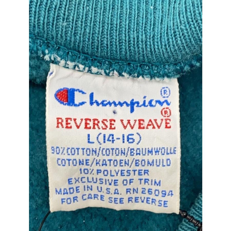 Champion◆90s/REBERSE WEAVE/スナップカーディガン/カーディガン(薄手)/L/コットン/GRN