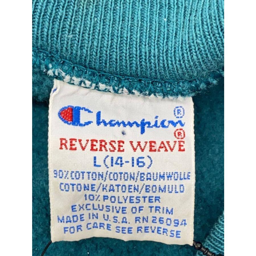 Champion◆90s/REBERSE WEAVE/スナップカーディガン/カーディガン(薄手)/L/コットン/GRN