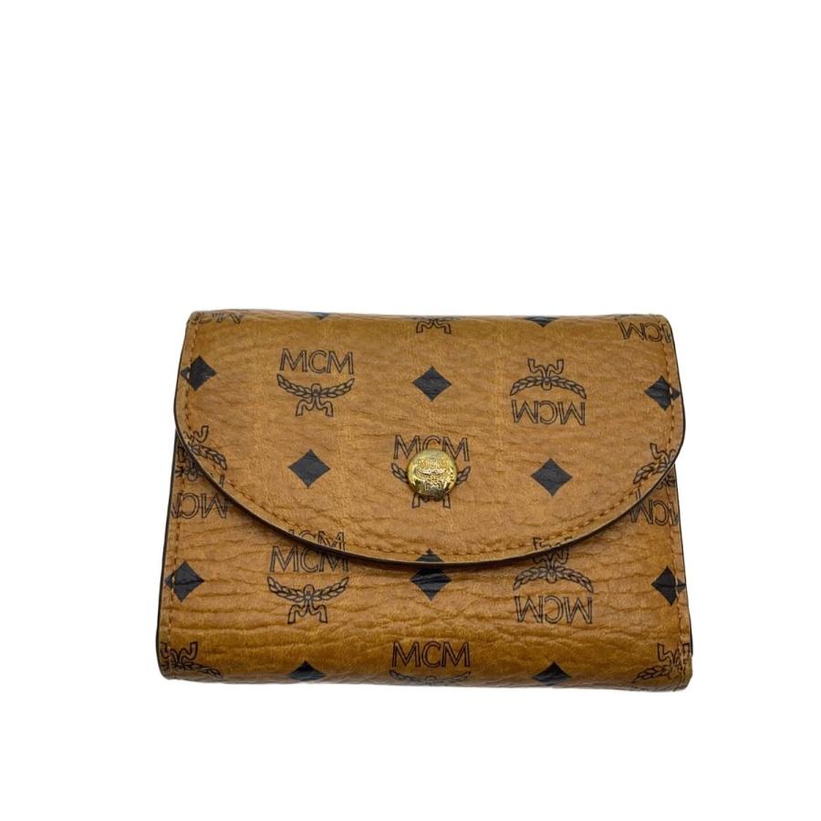 MCM◇3つ折り財布/レザー/CML/総柄/レディース/MYS2AVI32OR001 