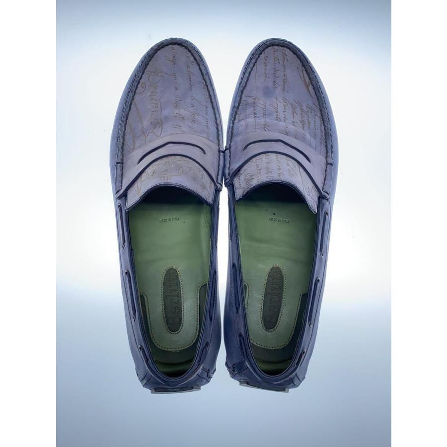 BERLUTI◇カリグラフィ/ドライビングシューズ/UK9.5/NVY/0161