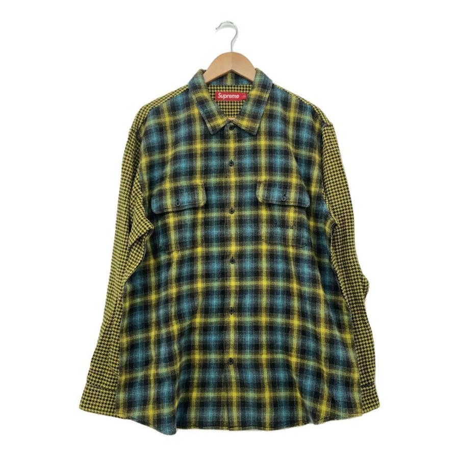 Supreme◇22FW/Houndstooth Plaid Flannel Shirt/長袖シャツ/L 