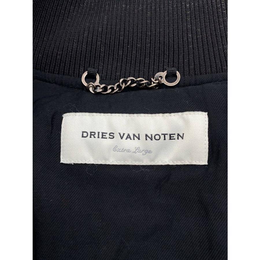 DRIES VAN NOTEN / バックジップボンバージャケット/XL/ポリエステル/BLK DRIES VAN NOTEN◇バックジップボンバージャケット/XL/ポリエステル