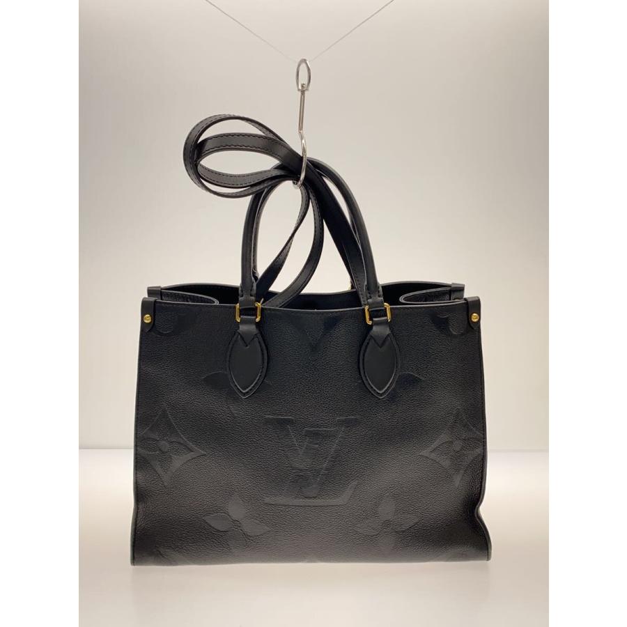 LOUIS VUITTON◇オンザゴーMM_モノグラム・アンプラント_BLK/レザー
