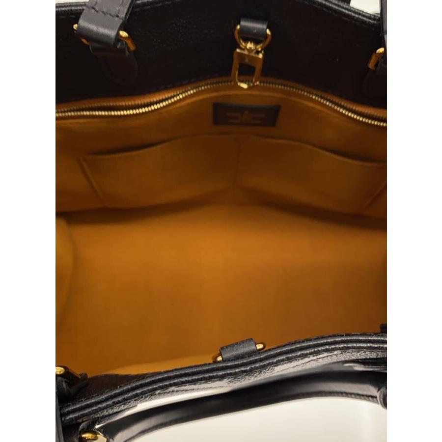 LOUIS VUITTON◇オンザゴーMM_モノグラム・アンプラント_BLK/レザー