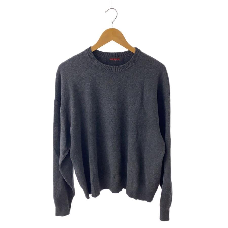 CABaN コットンカシミヤクルーネックプルオーバー ライトグレー Sサイズ CABaN コットンカシミヤ クルーネックプルオーバー | CABaN