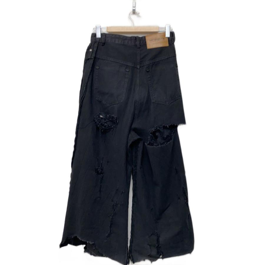 VETEMENTS◇Destroyed Baggy Jeans/ボトム/28/コットン/BLK/UE63PA300L 