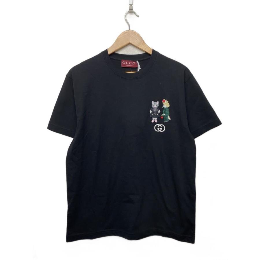 GUCCI◇×ヒグチユウコ/Tシャツ/XS/コットン/BLK/855021XJHTN/Japan 