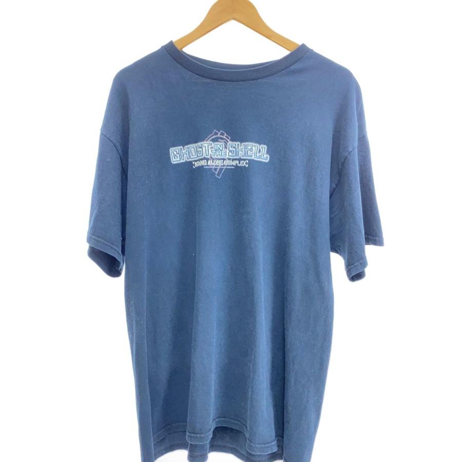 Hanes◇攻殻機動隊/STAND ALONE COMPLEX/Tシャツ/XL/コットン/BLK