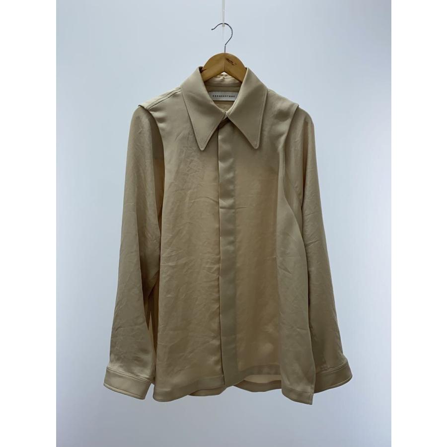 Cornerstone◇長袖シャツ/44/ポリエステル/BEG/無地/CMOJS2301052  