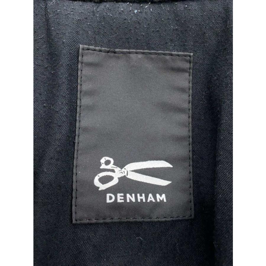 DENHAM◇レザージャケット・ブルゾン/S/牛革/BLK/無地/1110111