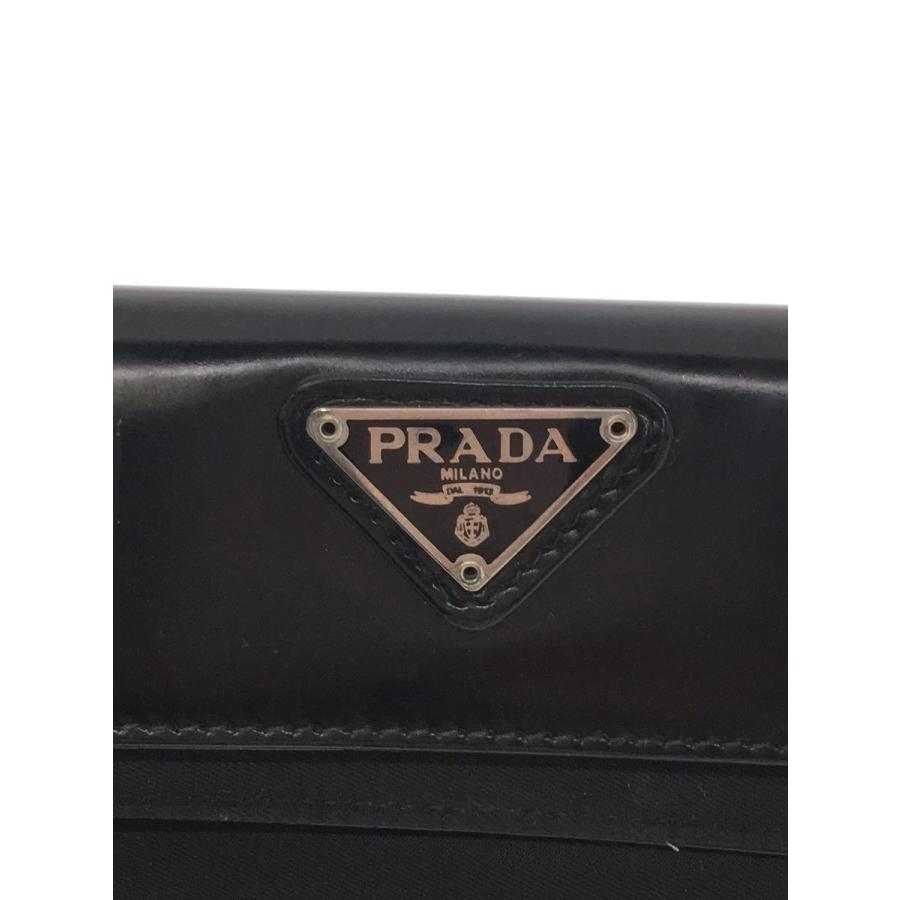 PRADA◆3つ折り財布/ナイロン/BLK/メンズ/反り、キズ有｜ssol-shopping｜03